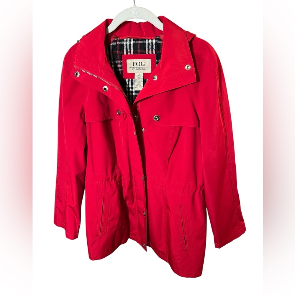 London Fog Women's Vibrant Red Utility Jacket